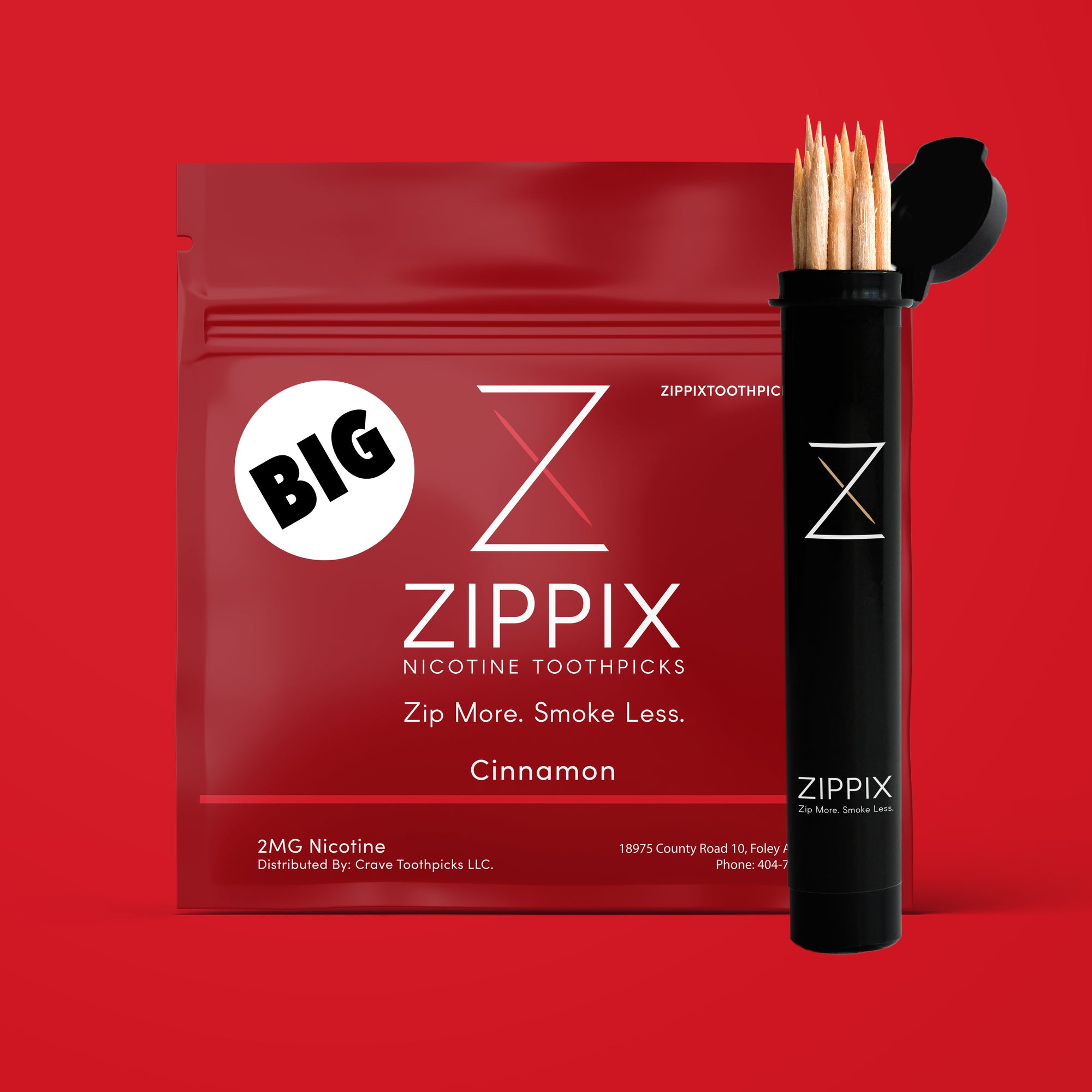 BIG Cinnamon Nicotine Toothpicks