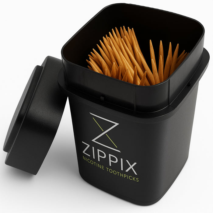 Zippix Travel Dram containing toothpicks