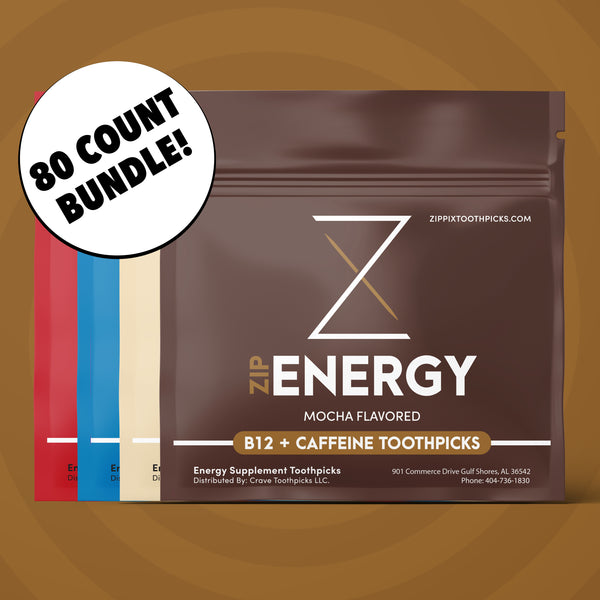 80 Count ZipEnergy Toothpick Bundle – Zippix Nicotine Toothpicks
