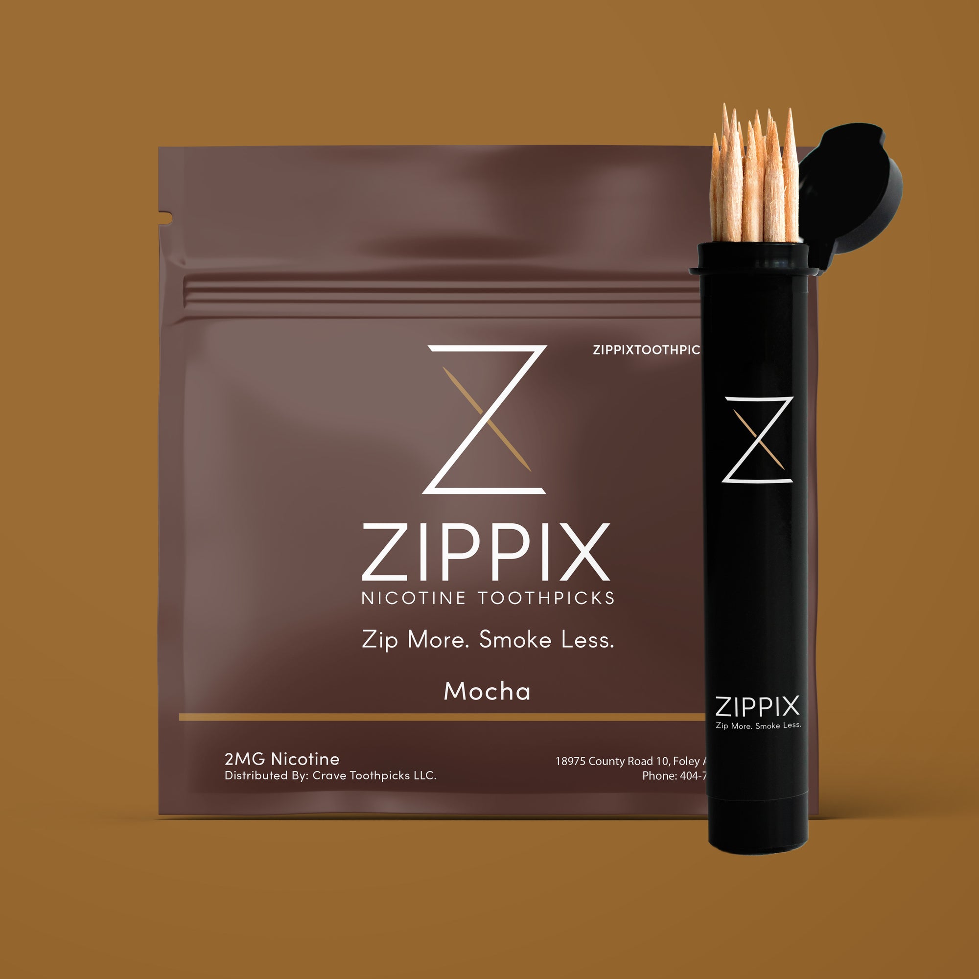 Mocha Flavored Nicotine Toothpicks