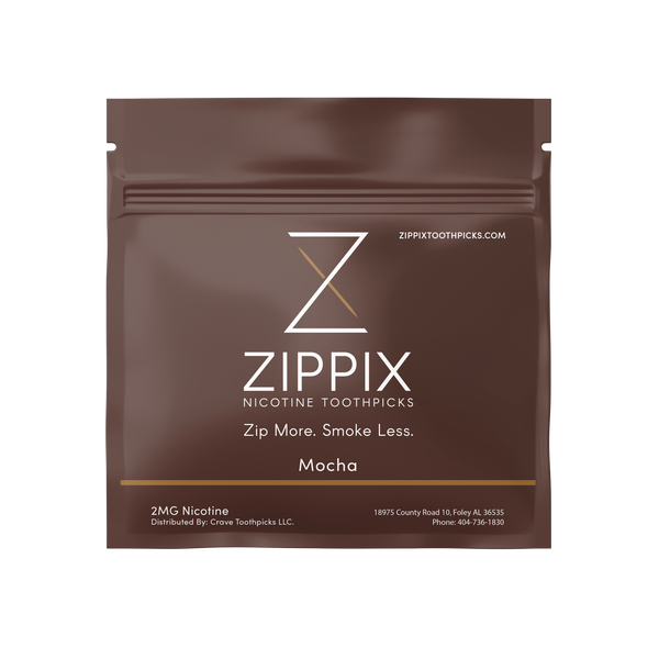 Mocha Nicotine Toothpicks | (20 Count Nicotine Toothpicks