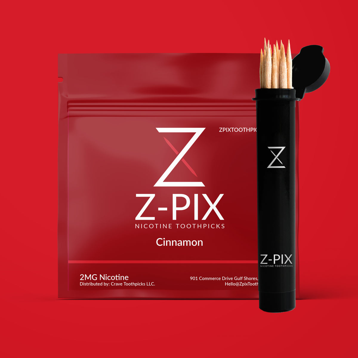 Z-Pix™ wholesale 100 count nicotine toothpick tubes